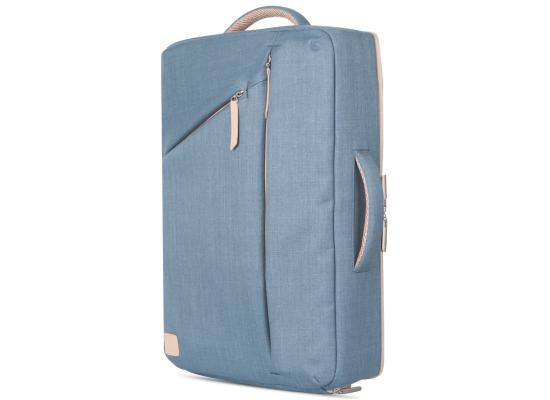 Moshi Venturo Backpack Ultra-Lightweight, An ergonomic, crossbody laptop backpack with cushioned compartments for a laptop (up to 15") and an iPad/tablet – Steel Blue